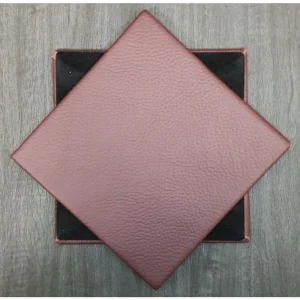 Dark GrapeShelly Leather Coaster- 10cm Sq (sale item)