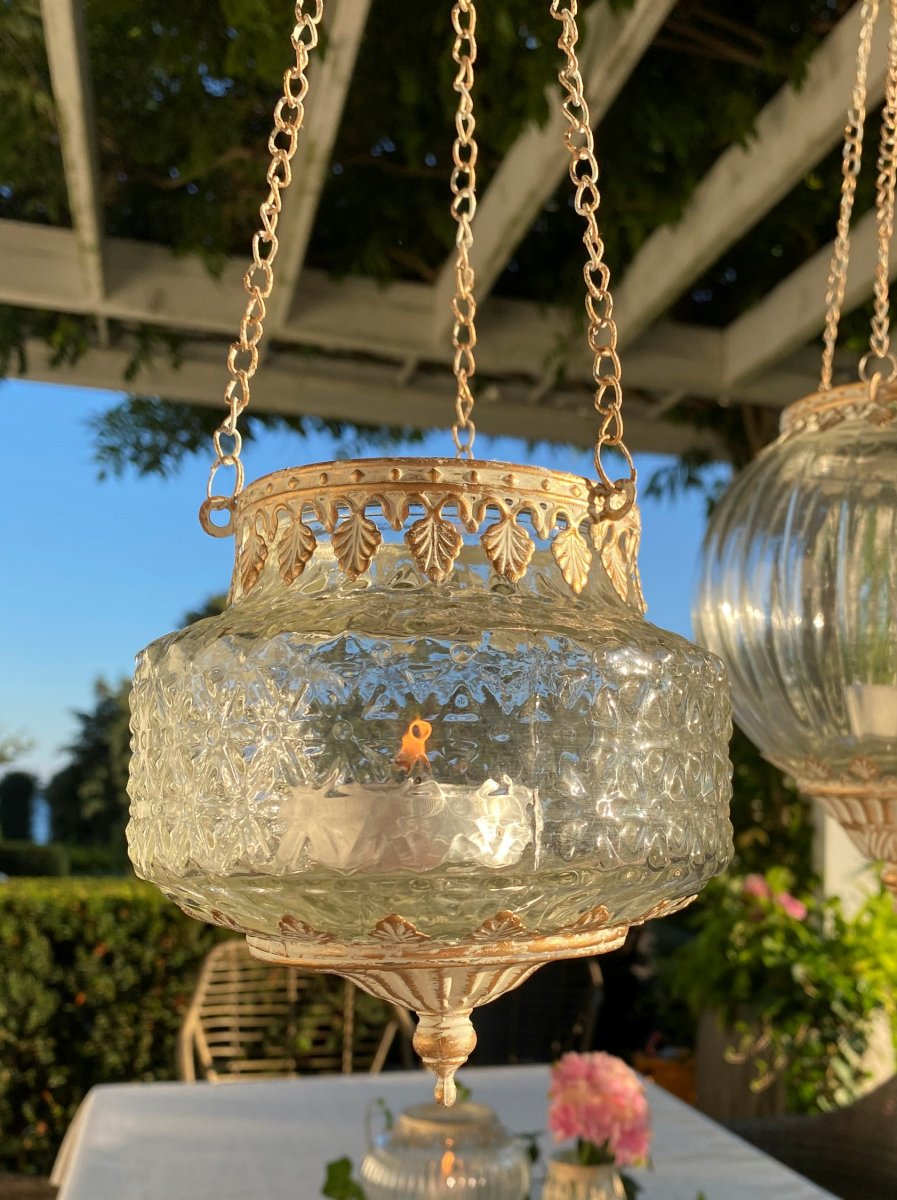Ivy hänglykta vit/guld - Bild 2