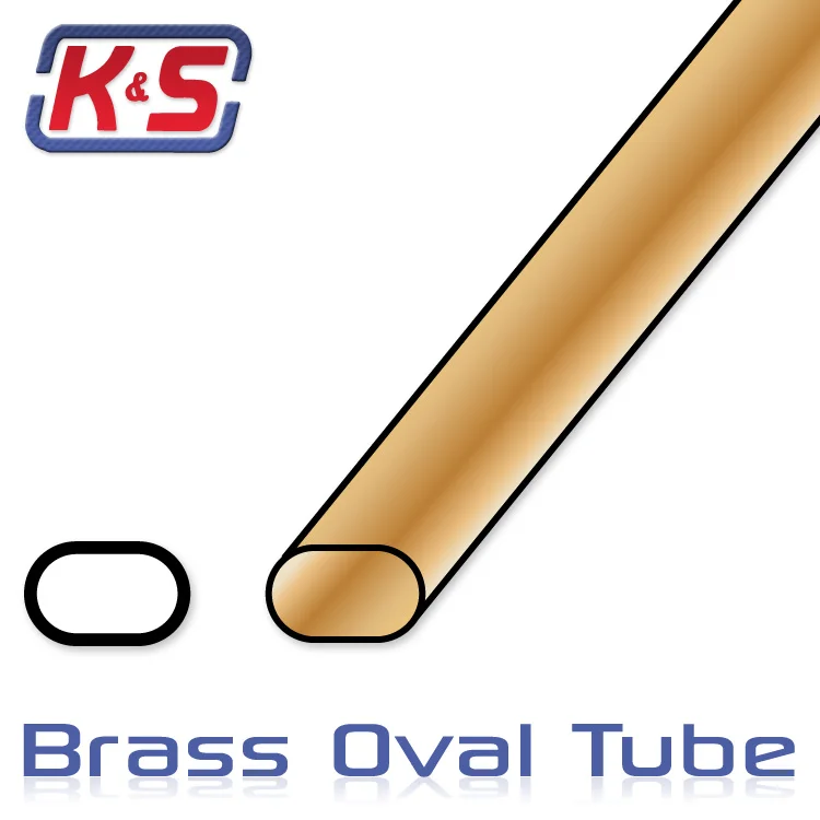 Mässingsrör Oval 6.5×8.9mm 30cm 2st