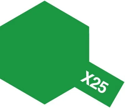 Tamiya 81525 Akryl färg X-25 Clear Green 10ml