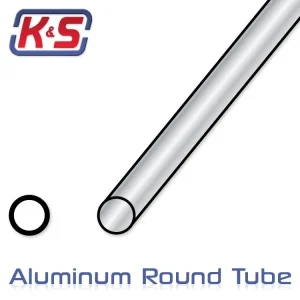 Aluminiumrör K&S 6x5mm 30cm 2st