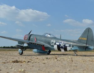 Black Horse P-47 Thunderbolt 50-60cc Bensin ARF el-landställ