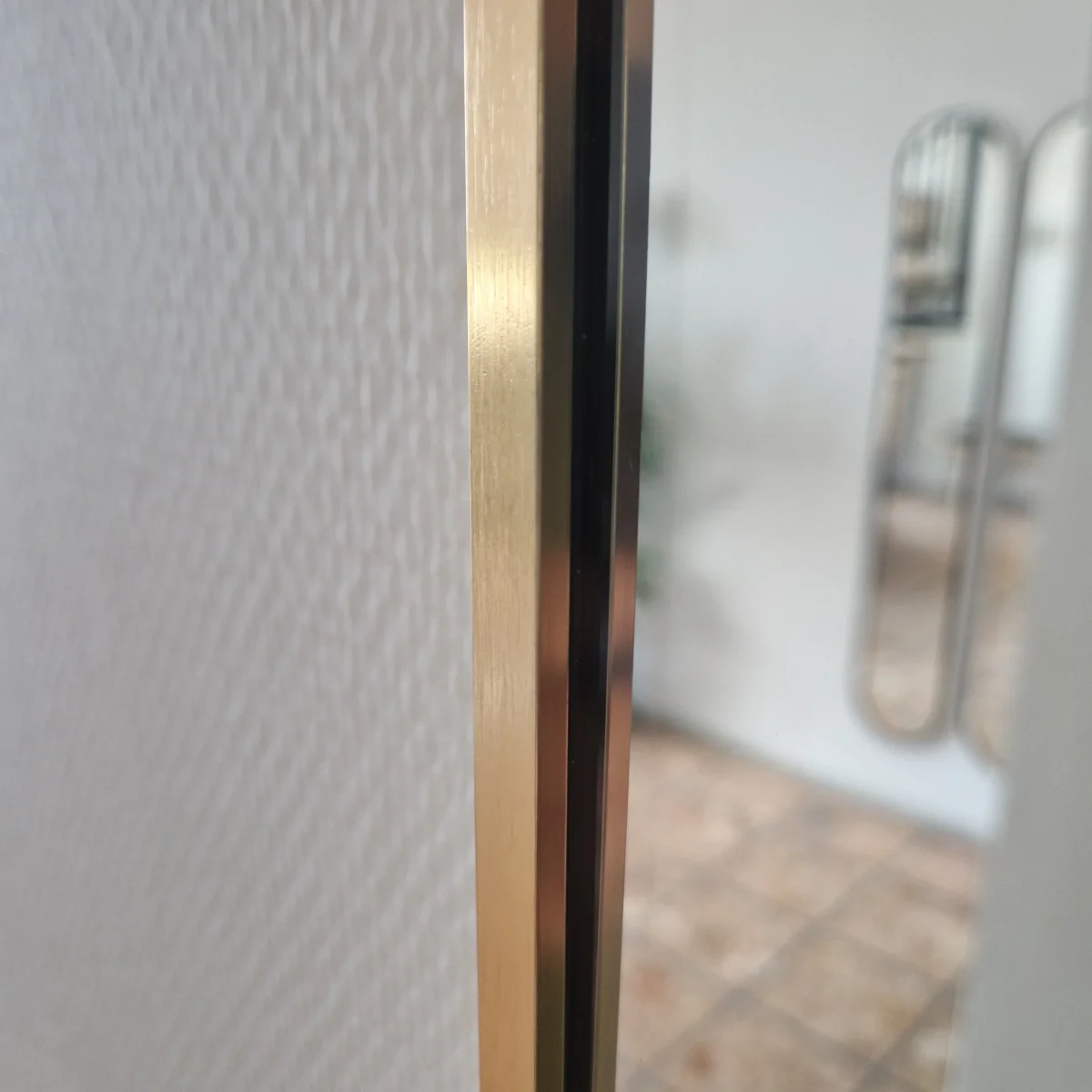 Helkroppsspegel Oval Spegel med LED-ljus 60x170 cm - Guld ram - Bild 6