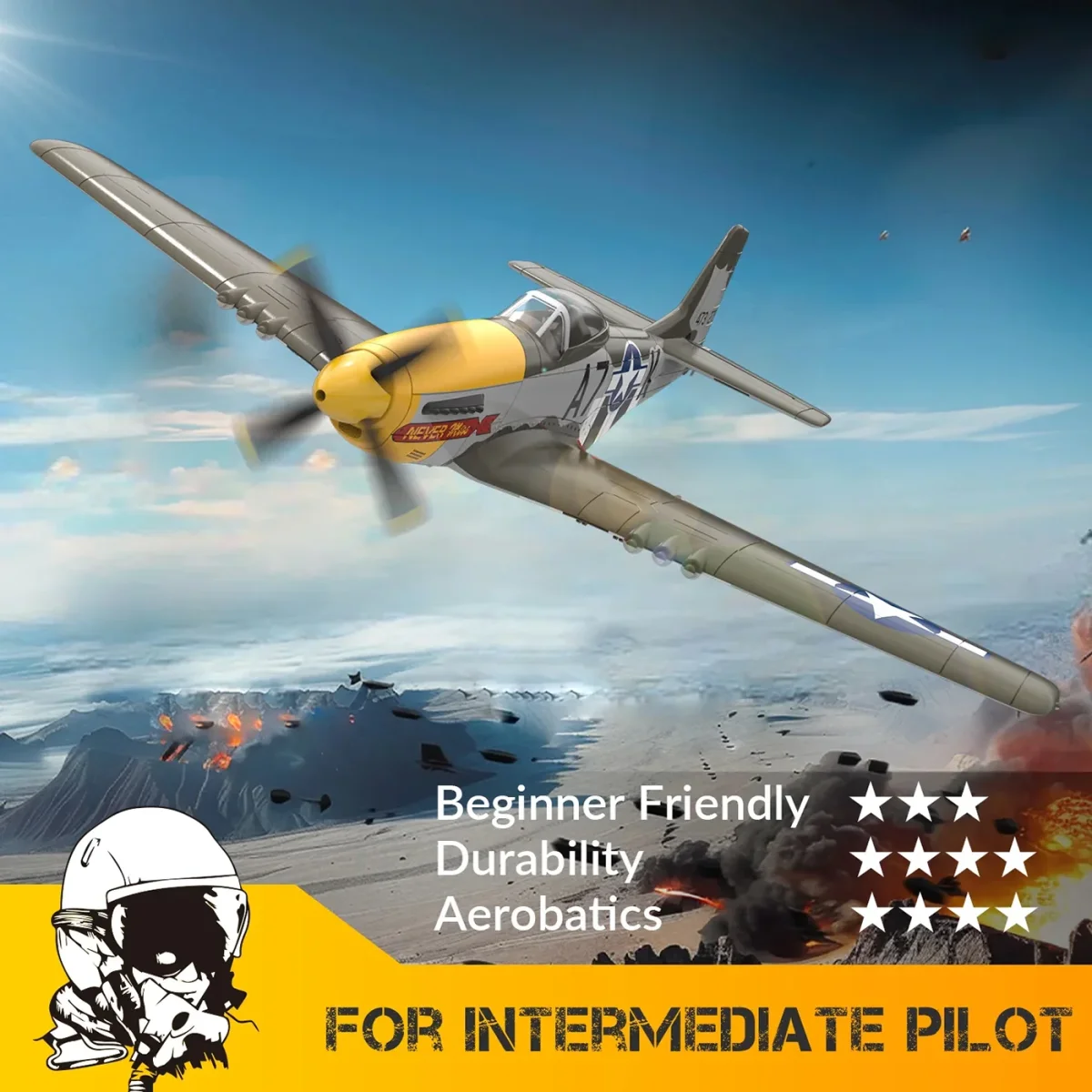 Volantex P51D Mustang Borstlös 500mm RTF - Bild 5