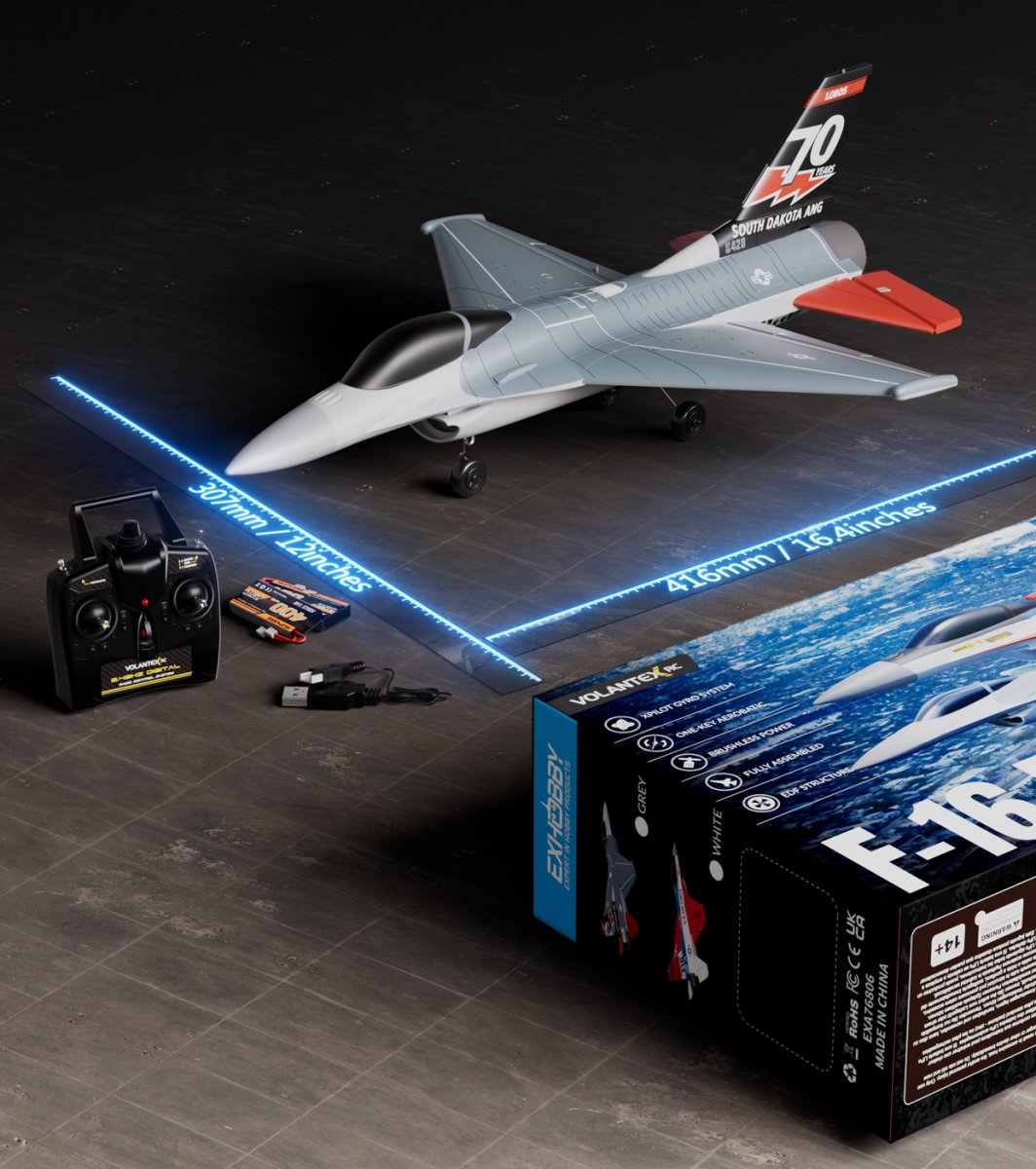 Volantex F16 Fighting Falcon Gyro Borstlös 4-K 400mm RTF - Bild 6
