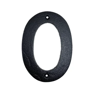 Fasadsiffra 0 i gjutjärn 16 cm