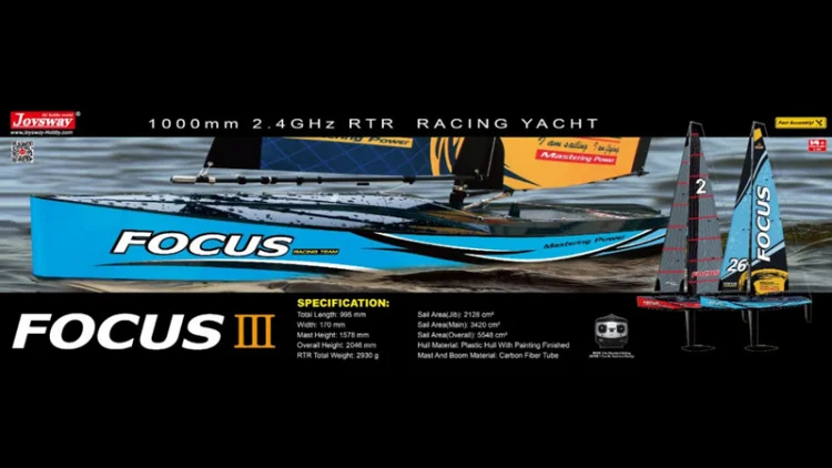 Joysway Focus V3 Segelbåt 1M RTR Röd - Bild 5