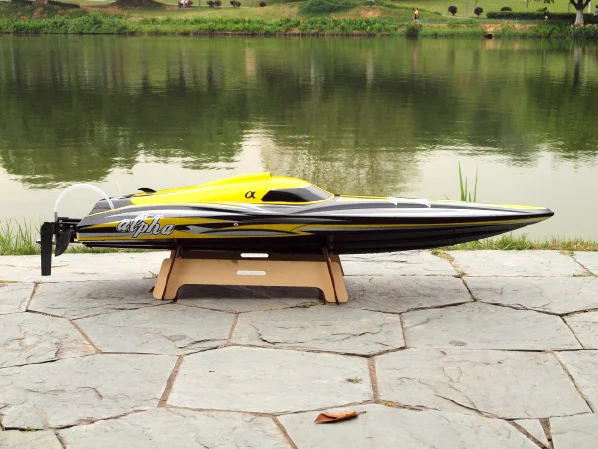 Joysway Alpha 1000mm Borstlös V-båt ARTR Gul - Bild 7