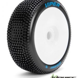 Louise B-VIPER Däck/Fälg 1/8 Buggy Soft Vit 2-pack