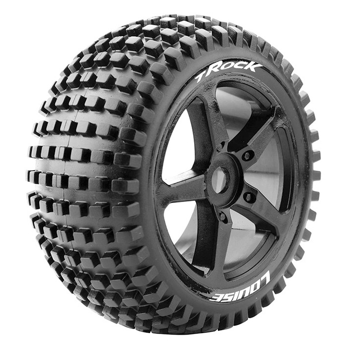 Louise T-ROCK Däck/Fälg 1/8 Truggy Soft Svart 2-pack - Bild 3