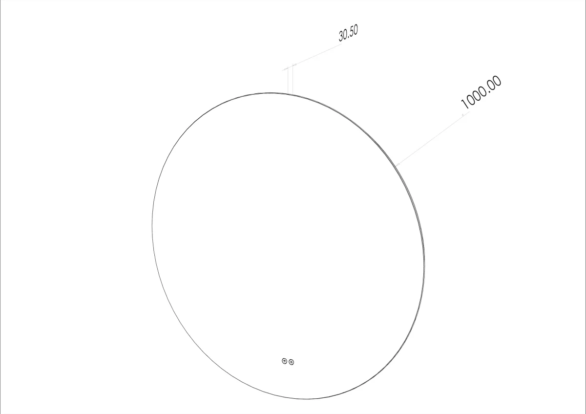 Rund spegel med LED-ljus och värme, Ø100 cm - Bild 5