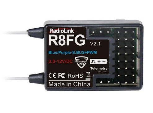 Radiolink R8FG 8-kanals Mottagare med Gyro – 2.4GHz - Bild 3