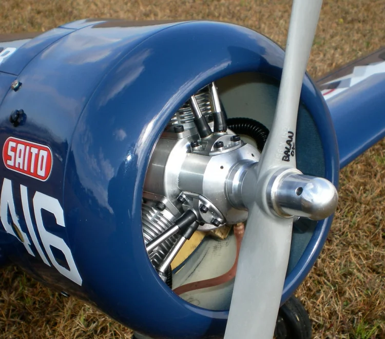 SAITO FA-120R3 20cc 4-takts 3-cyl Stjärnmotor Metanol - Bild 7