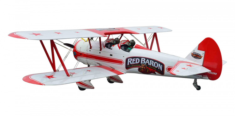 Seagull Red Baron Pizza Squadron Stearman 20cc Gas ARF - Bild 5