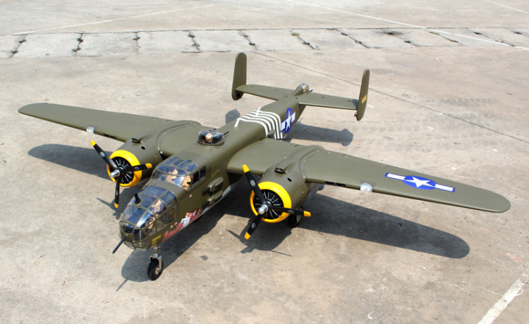 Seagull Mitchell B-25 20cc med Infällbara Landställ ARF - Bild 3