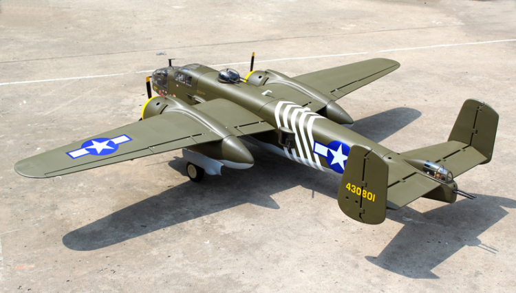 Seagull Mitchell B-25 20cc med Infällbara Landställ ARF - Bild 4