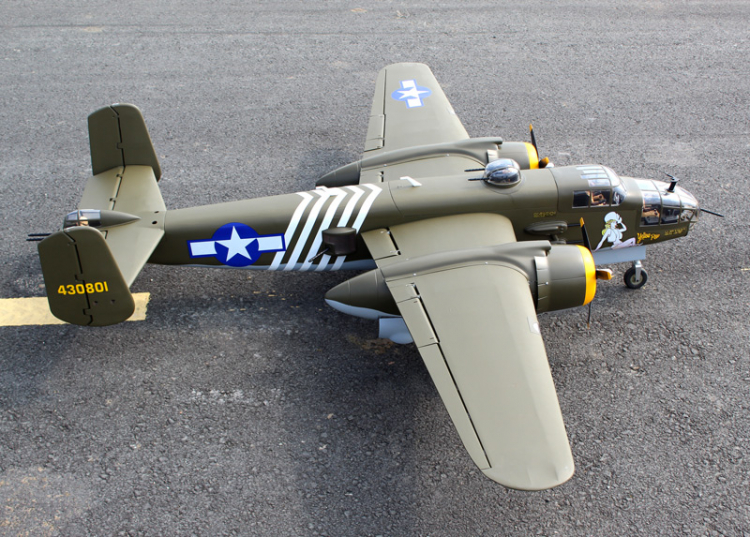 Seagull Mitchell B-25 20cc med Infällbara Landställ ARF - Bild 6