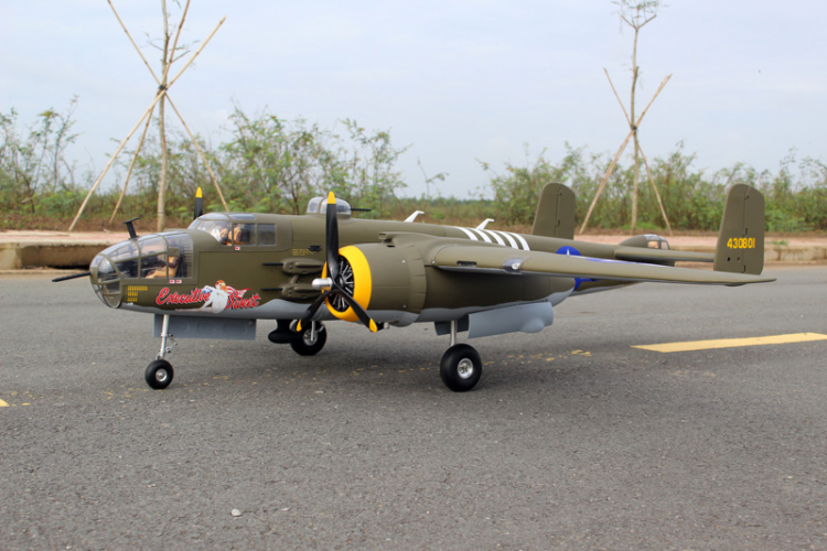 Seagull Mitchell B-25 20cc med Infällbara Landställ ARF - Bild 8