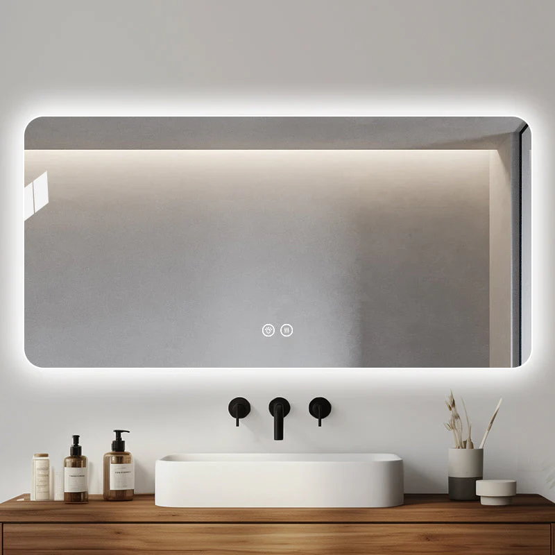 Rektangulär spegel med LED-ljus och värme 200x80 cm - Bild 2