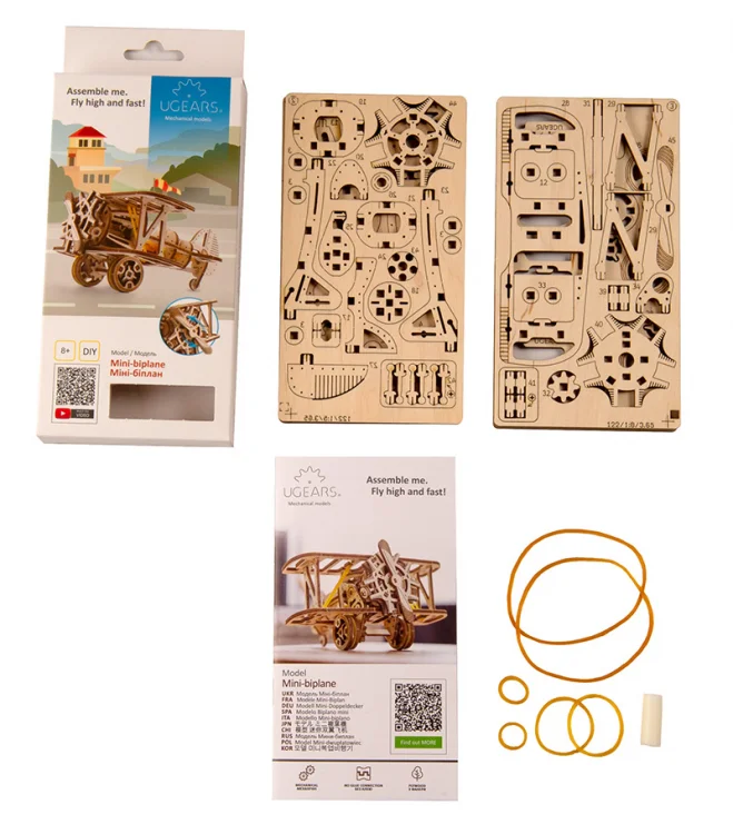 Ugears Mini-Biplane - Bild 5