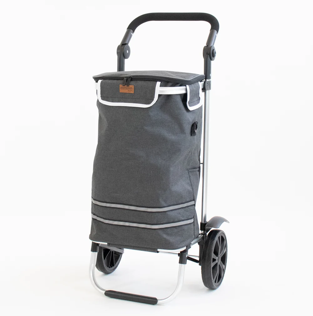 Shoppingvagn med stora hjul och termopåse