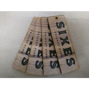 White Washed Wooden Key Tags