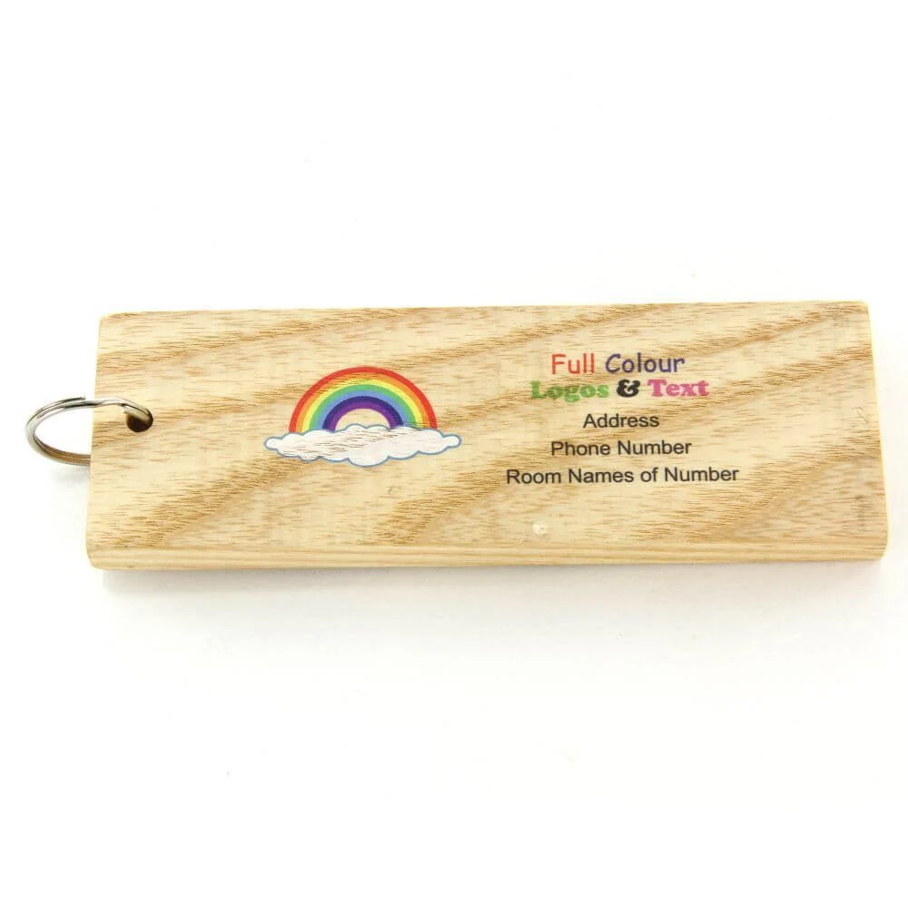 Key Fobs - Printed Solid Oak