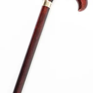 Elegant träkäpp med derby grepp (mahogny)