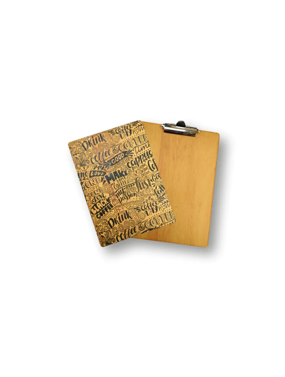 Wooden Cafe A4, A5 and A6 Clipboard